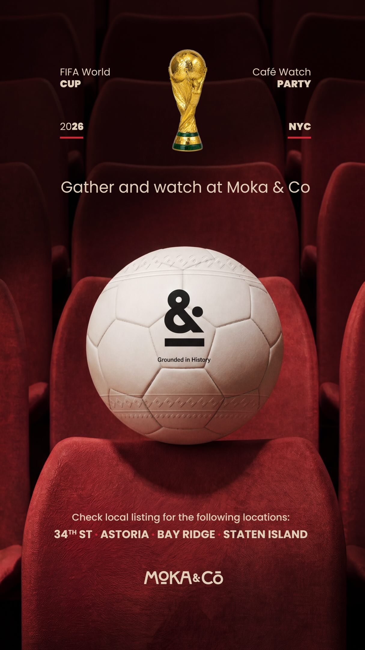 ⚽☕ Join us at select Moka & Co locations as we bring the community together for FIFA World Cup 2026 watch parties, great coffee, and unforgettable moments. Gather your crew and cheer every goal with us!

#FIFAWorldCup2026 #WorldCup2026 #WatchParty #FootballFans #SoccerLife