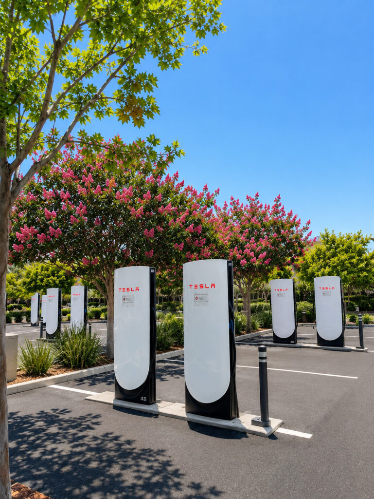 Tesla Superchargers near Moka & Co Livermore Cafe